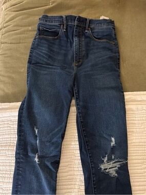 Abercrombie & Fitch Ultra High-Rise Super Skinny Jeans in Dark Blue